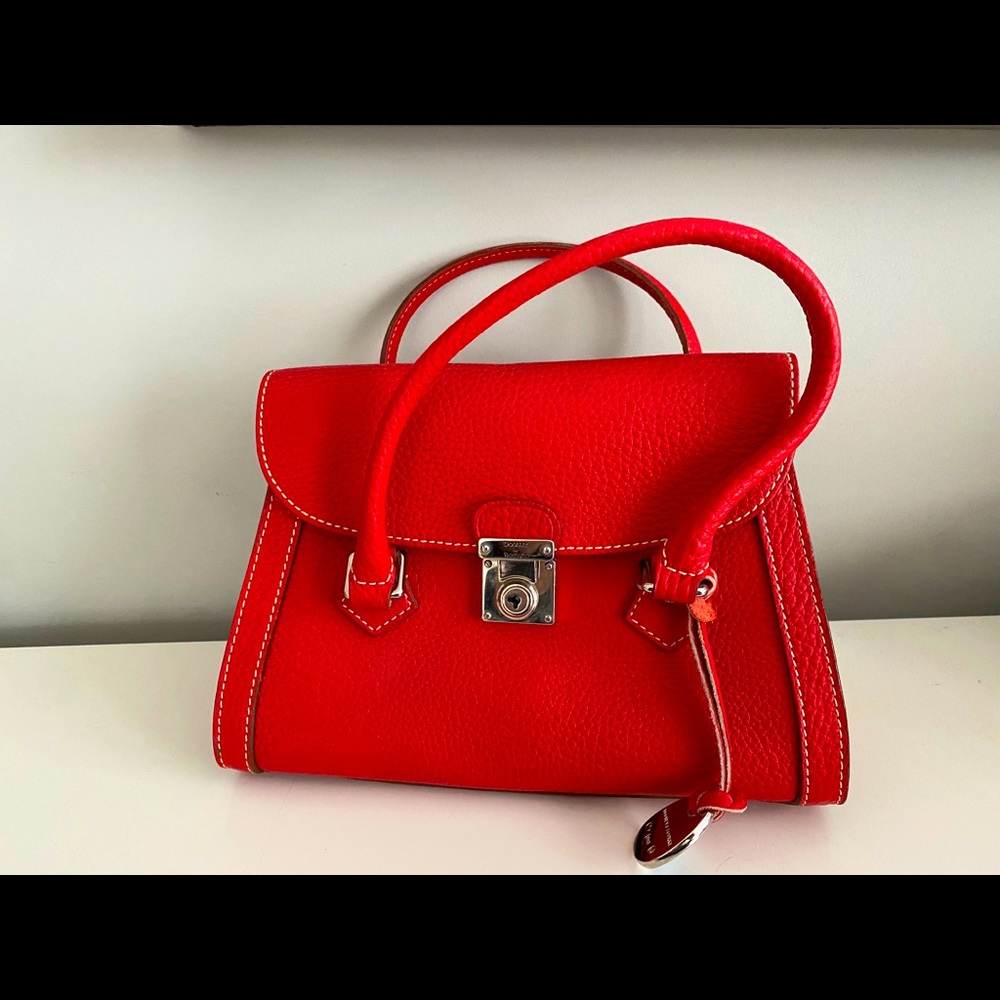 Dooney and Bourke Small R185 Red Leather Satchel